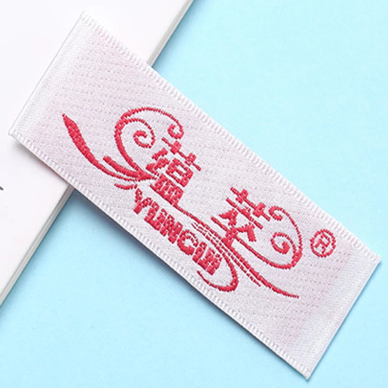 

Customized Wedding Handmade Garment Tag For Needlework Woven Label For Clothing Metal Logo Sewing Accessories Fabric Tags