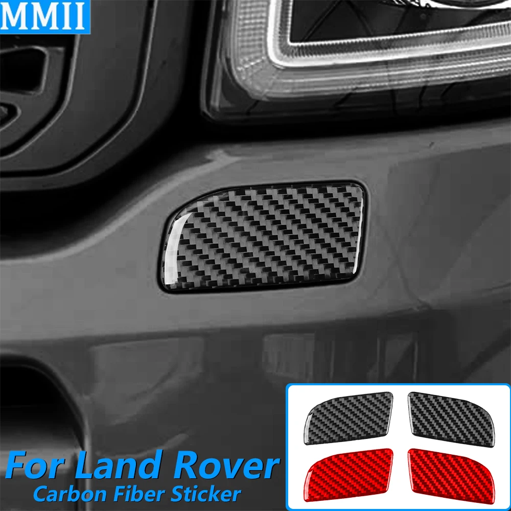 For Land Rover Range Rover Evoque 2012-2015 Carbon Fiber Front Bumper Headlight Cleaning Panel Cover Car Accessories Sticker