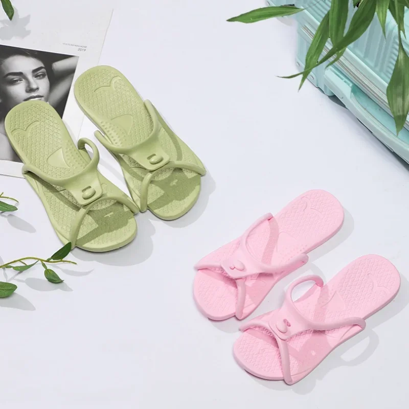 YUYIN Summer Women Folding Slippers Adults Portable Trip Travel Sandals Couples Indoor Soft Slides Men Beach Non-slip EVA Shoes