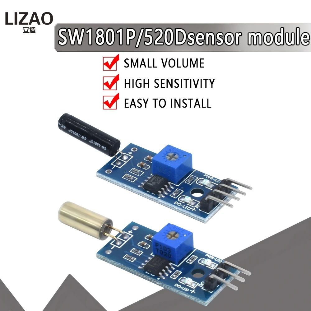 Tilt Sensor Module for Arduino DIY Kit - Electronic Building Blocks Vibration Sensor Switch Microcontroller Smart Robot