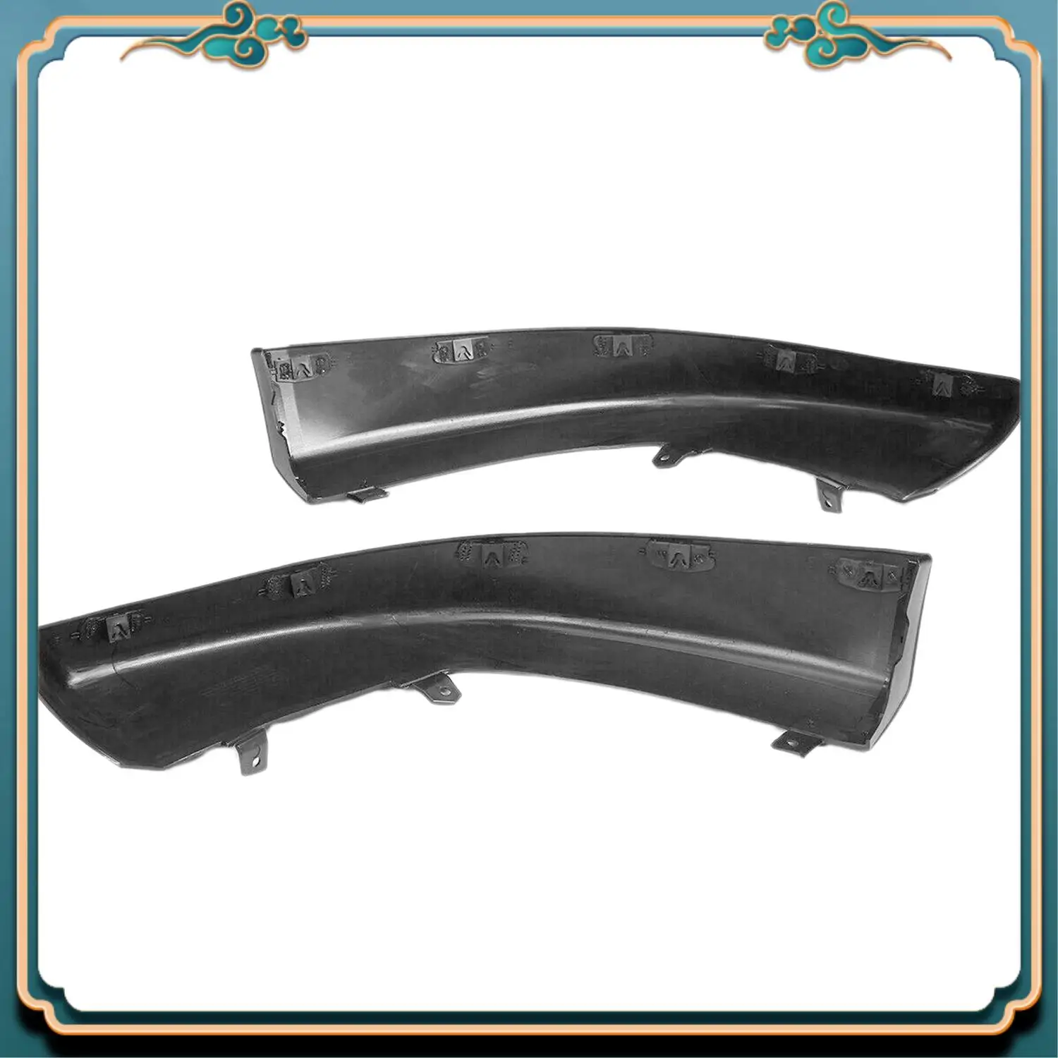 

Latest 2Pcs Car Front Bumper Splitter Lip Spoiler Body Kit Diffuser Protector Black For Mitsubishi Lancer 2008-2015