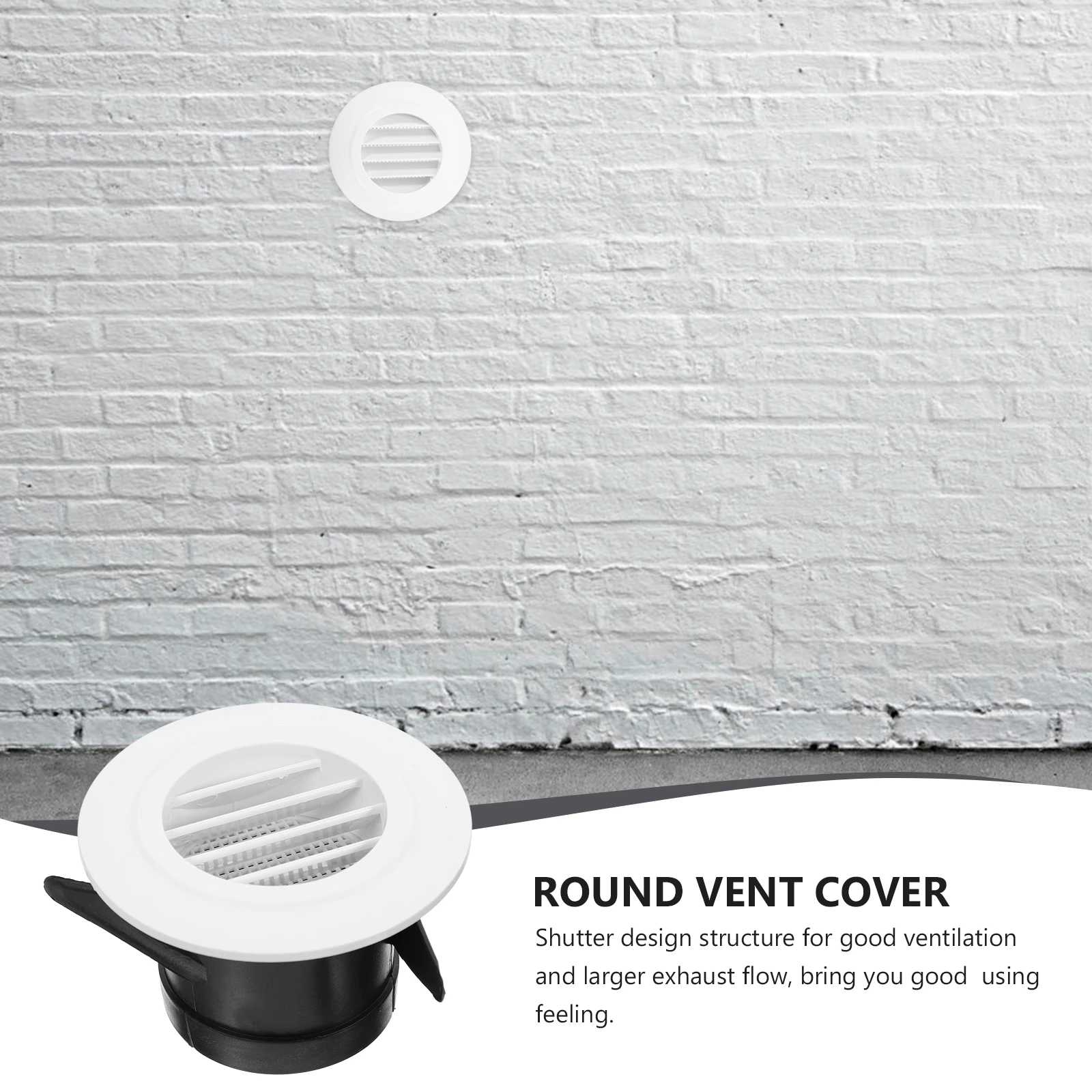 

Air Conditioner Vent Cover Round Grille for Home Air Ventilation Fine Mesh Screen Soffit Exhaust Noise Reduction Flow Outlet