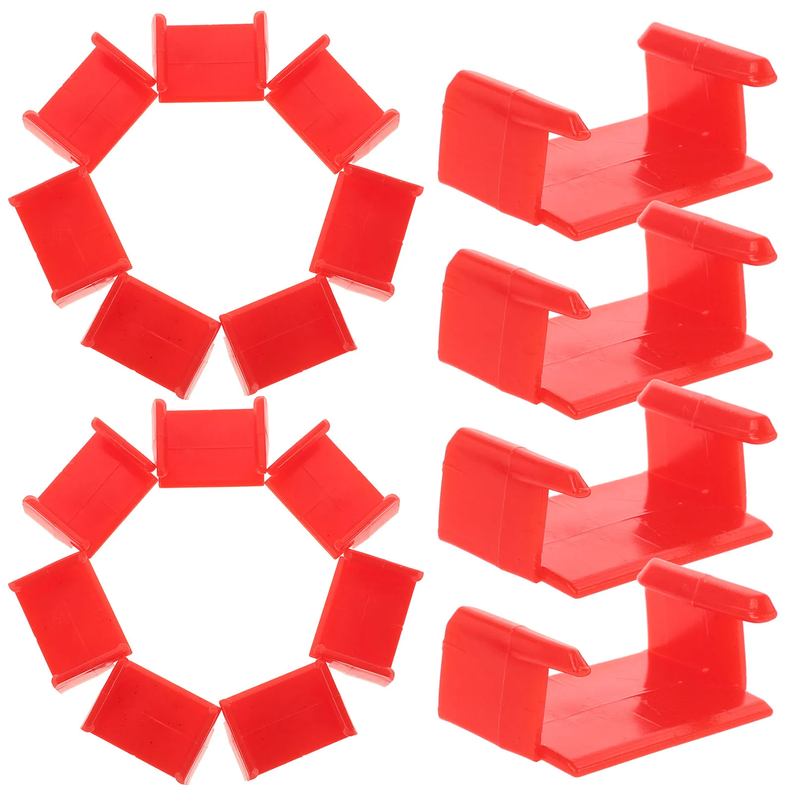 Clips de rieles de tren de 20 piezas, conectores de seguridad rojos, modelo Compatible, sujetadores ferroviarios, estabilizadores, accesorios de tiempo de reproducción