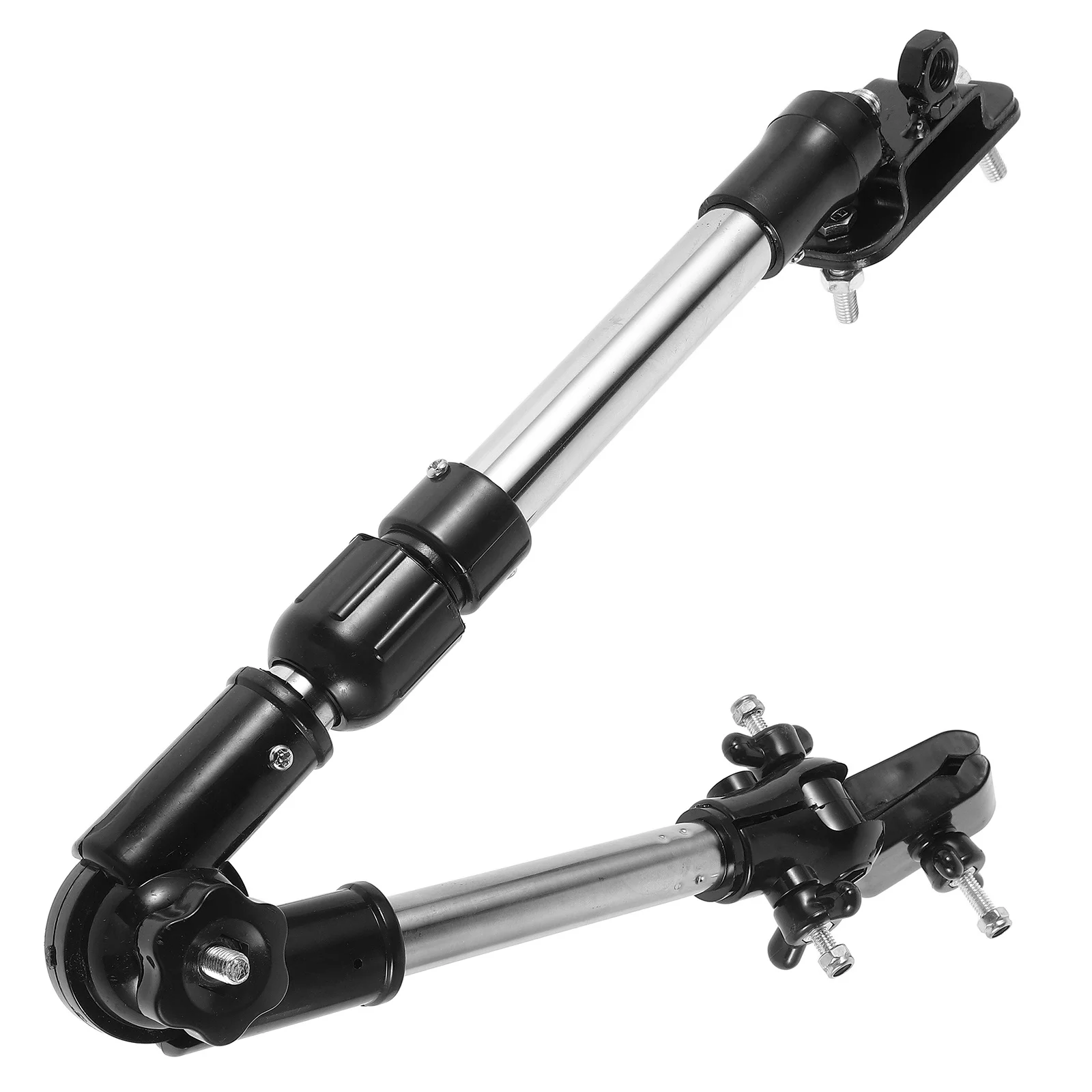 Black Adjustable Bike Umbrella Holder Foldable Stainless Steel Umbrella Bracket for Carriage Electric Bicycle Stroller