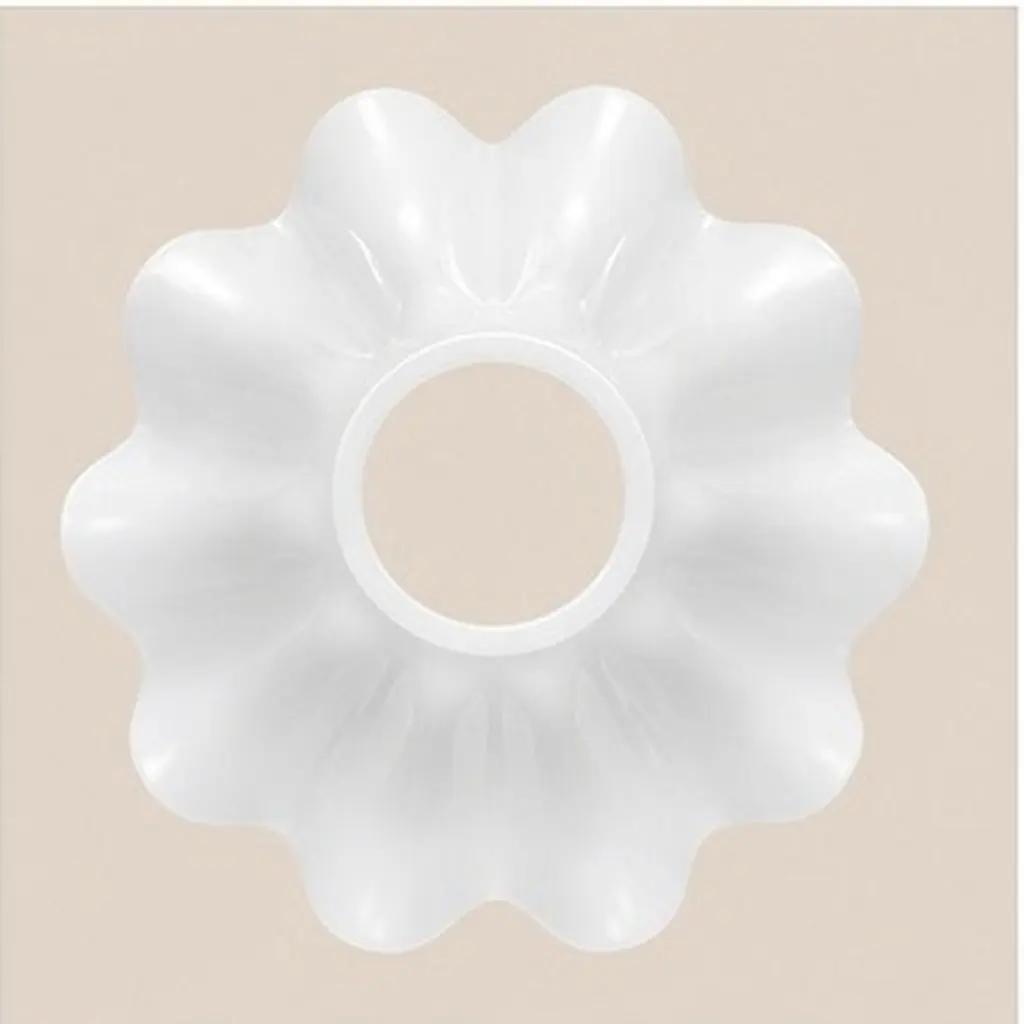 White Blossom-Shaped Plastic Lamp Shade for Ceiling Fan, Wall Sconce & Floor Lamp – Elegant Floral Decor