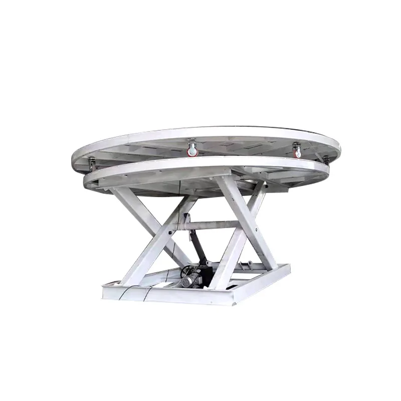 Customized electric chain hoist car rotary platform 360 degree display garage turntable lifting stage 1 ton load capacity