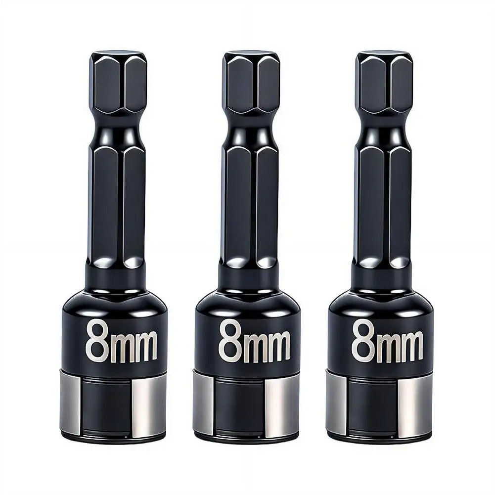 8mm Hex Shank Impact Socket Adapter For Torque Sleeve Wrench for Electric Drill, Impact Driver, Auto Repair Tools
