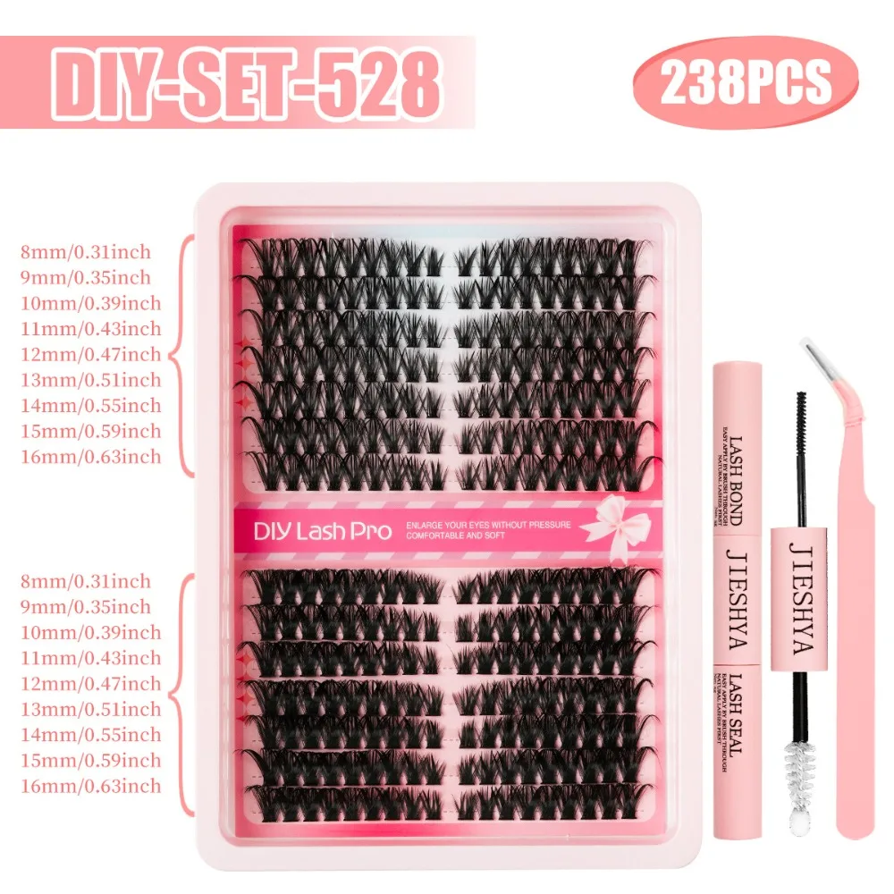 40D Cluster DIY Lash Extension Premium Mink Invisible Band Cluster Eyelash Cat Eye Lashes Manga Lash False Eyelash Extension
