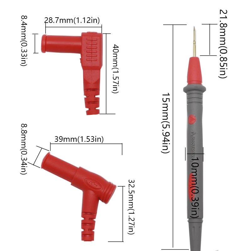 【1Set】20A 1000V Probe Test Leads Pin for Digital Multimeter Needle Tip Multi Meter Tester Lead Probe Wire Pen Cable 10A 1000V