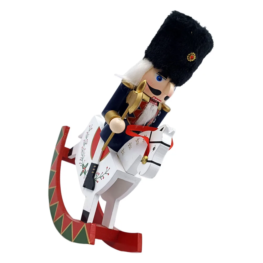 

Christmas Nutcracker Wooden Decoration Handpainted Holiday Ornament For Home Office Tabletop Mantel Decor Xmas Centerpiece