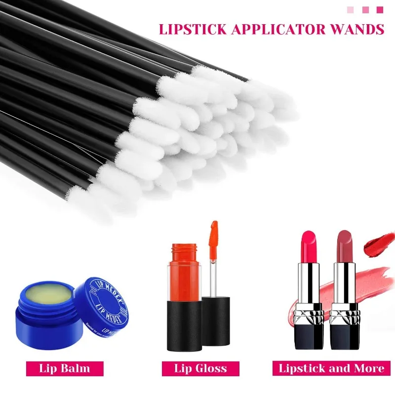 281 pcs Disposable Makeup Accessories with Makeup Applicators Triangle Disposable Lip Applicators, Eyeliner Brushes Makeup Tools