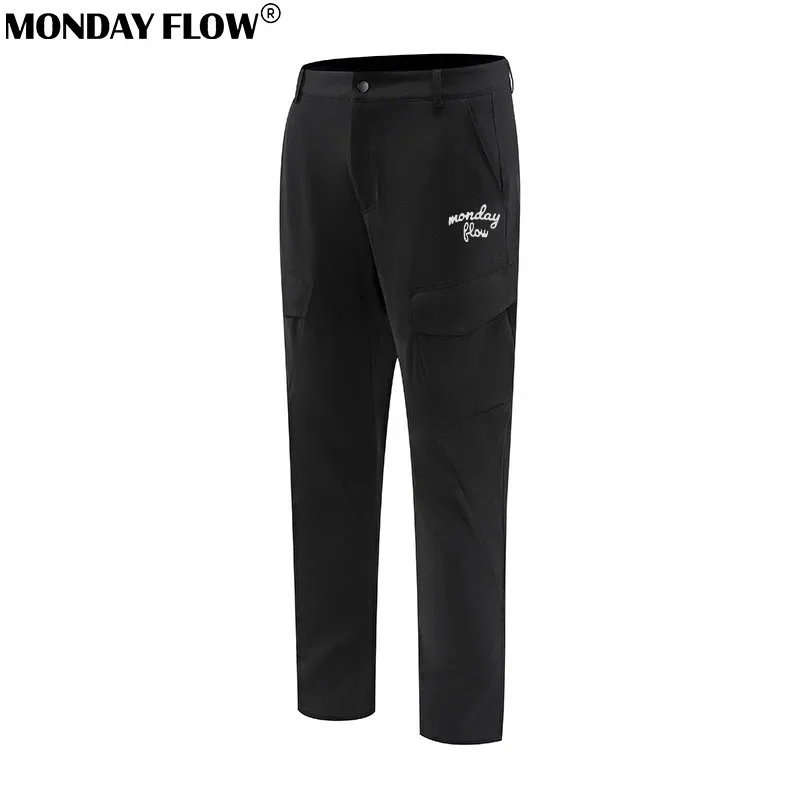 

Monday Flow Men's Golf Pant Slim Fit Elastic Pants Ice Silk Breathable Summer Suit Pants Leisure Sports Trousers Fashion Pants