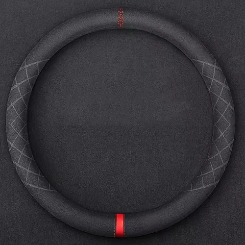 Cubiertas para volante de coche, cubierta para volante de gamuza de piel de vaca, envoltura Universal de 37-38cm, cubiertas de volante transpirables, accesorios para coche