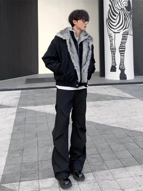 

Мужские брюки Bla Micro Flared Knife West: Элитные, с идеальной посадкой, струящиеся, плиссированные, прямые, модные, с низкой посадкой, свободного кроя