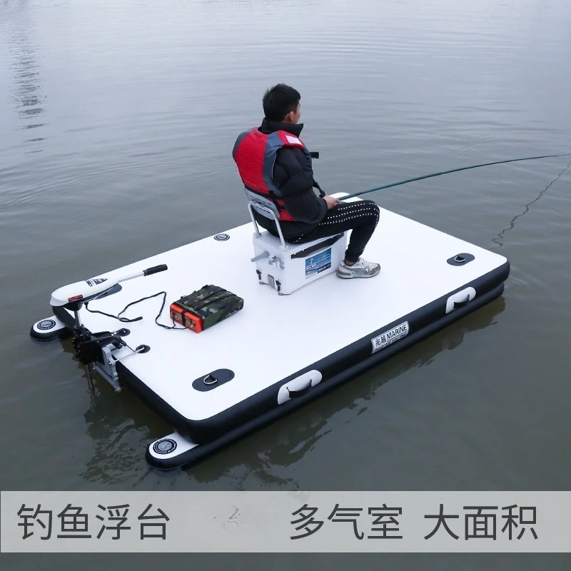 Fishing floating table brushed fishing water rubber boat folding floating fishing table can be equipped with outboard machine