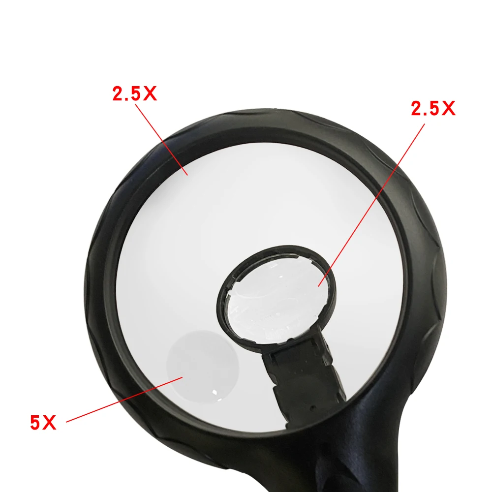 magnifier 2,5 x 5X 3rd piece, aid Clip, LED lighting, hand welding stand, magnifying glass, Lens Repair with bracket clip