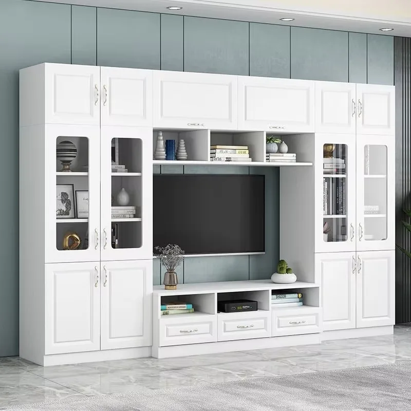 

Cheap wood wall TV cabinet Furniture design Modern home living room Solid wood bracket TV cabinet