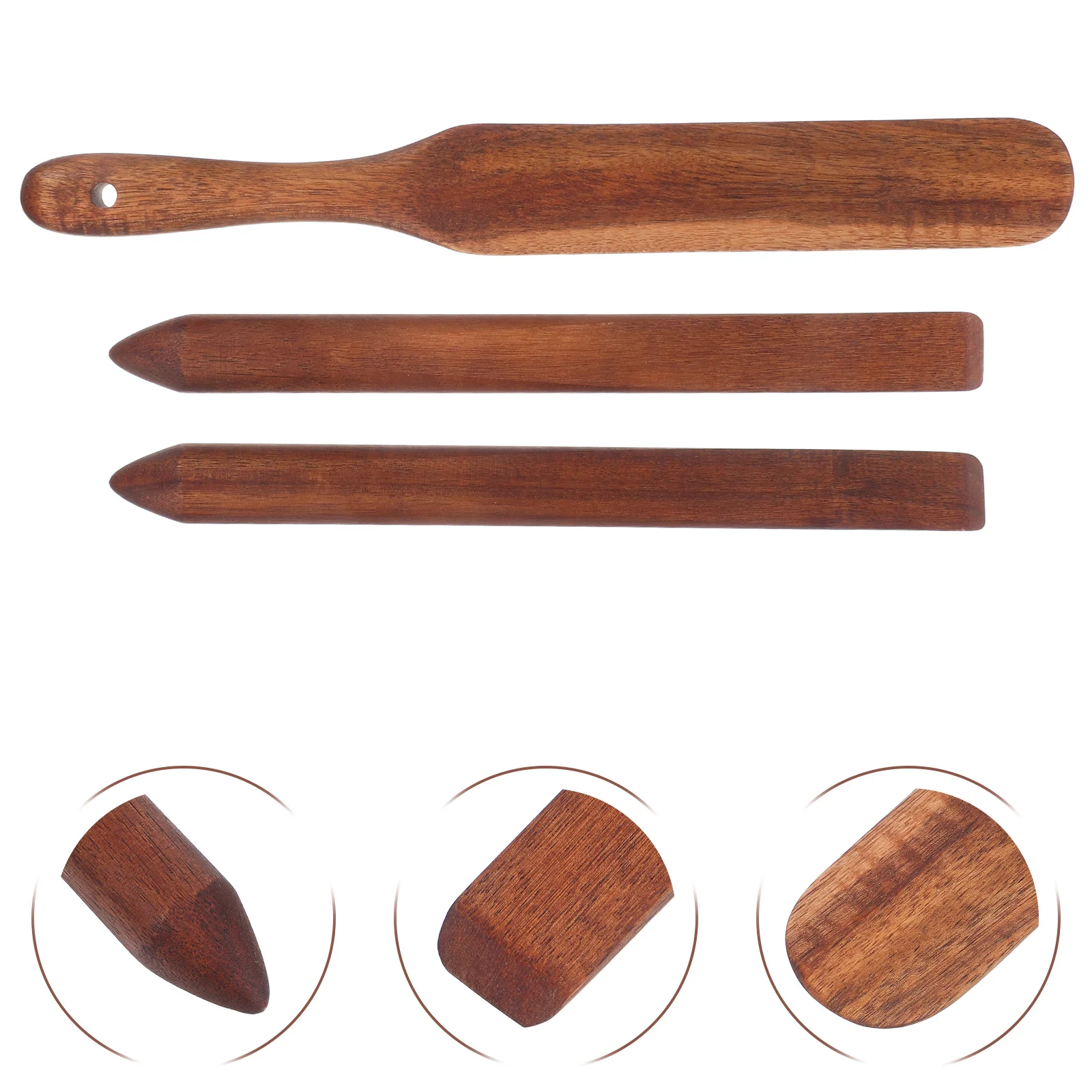 

3Pcs Acacia Wood Baking Stir Stick Smooth Surface Sourdough Paddle Bread Mixing Tool Wood Sourdough Stir Stick