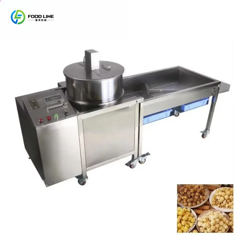 Customized Industrial Spherical Popcorn Maker Automatic Stirring Caramel Popcorn Making Equipment
