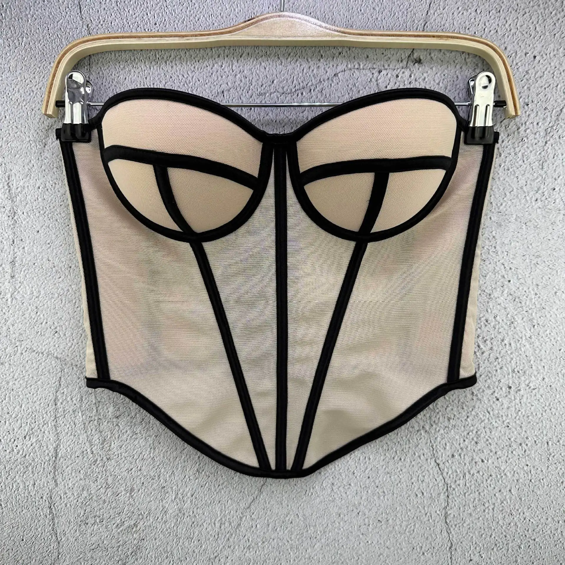 

Сексуальный прозрачный корсет, укороченные топы для женщин, укороченный топ на бретелях без рукавов, летний тонкий дышащий бюстье в стиле ретро, топ Bone Bodyshaper