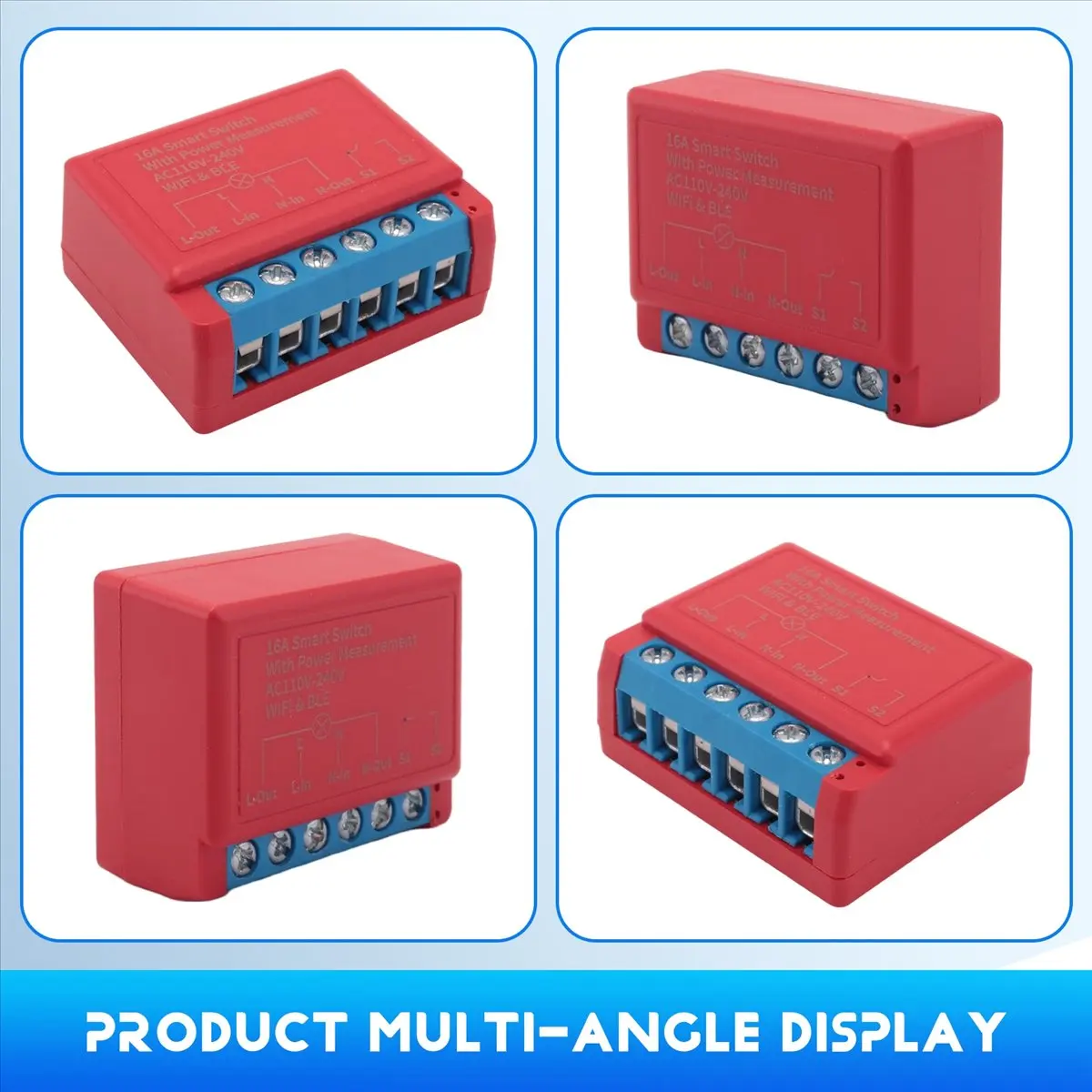 Tuya WiFi Smart Switch with Power Measurement 16A Mini DIY Breaker Support APP Remote Control Voice Control