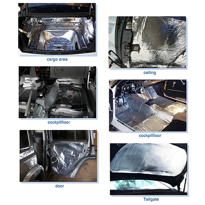 10PC Sheets Sound Deadener Heat Insulation Mat Heets Deadener Insulation Mat Proofing Deadening Insulation Car Insulation Silent
