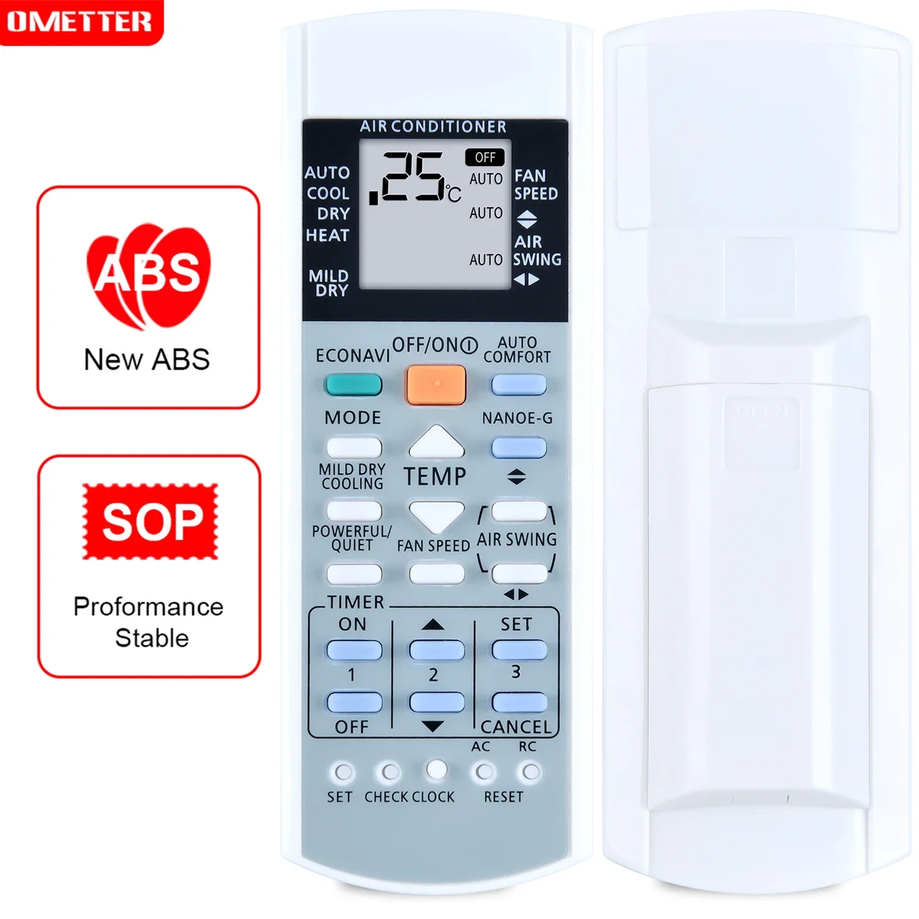 

Replacement Remote Control for Panasonic Air Conditioner A75C3208 A75C3706 A75C3708 A75C3300 KTSX5J A75C3167 A75C3607 Controller