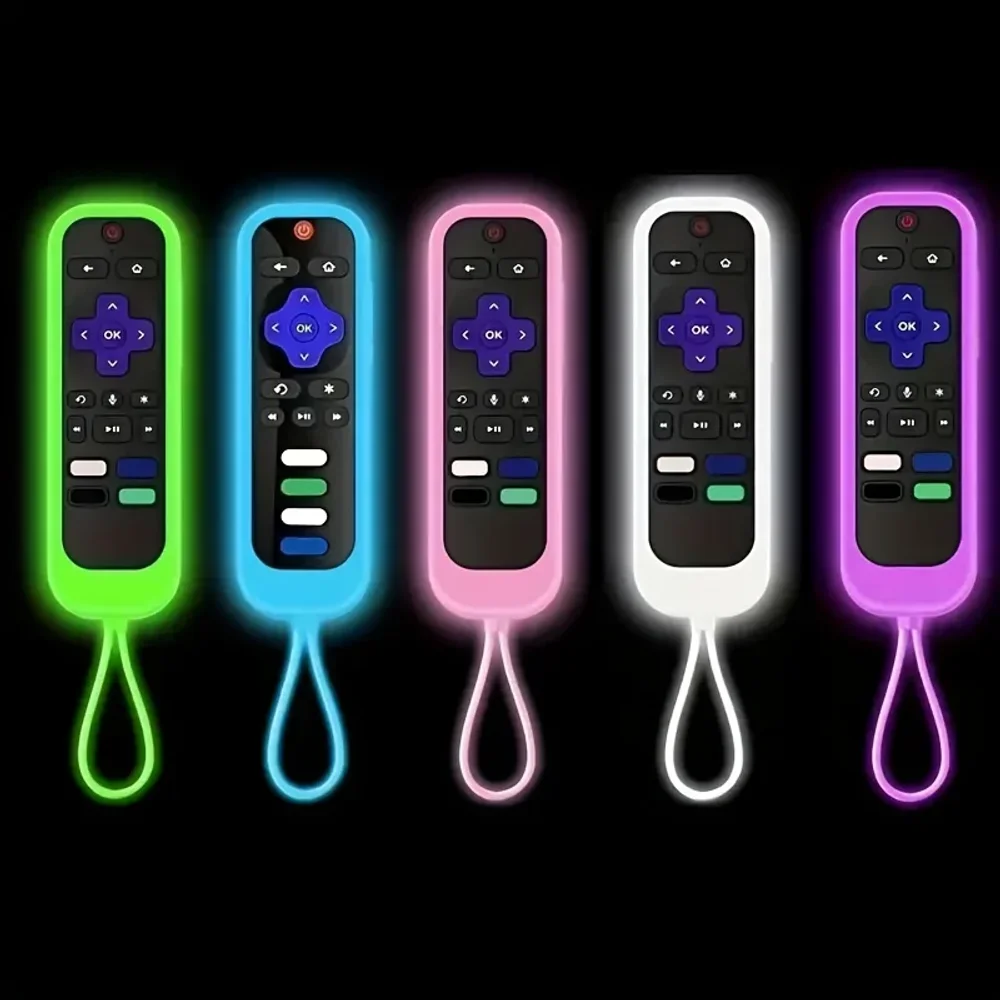 Protective Case Fit For Roku Tcl Express Rc280 Rcal7r Tv Remote Control Cover Silicone Dust-proof Skin Anti-slip