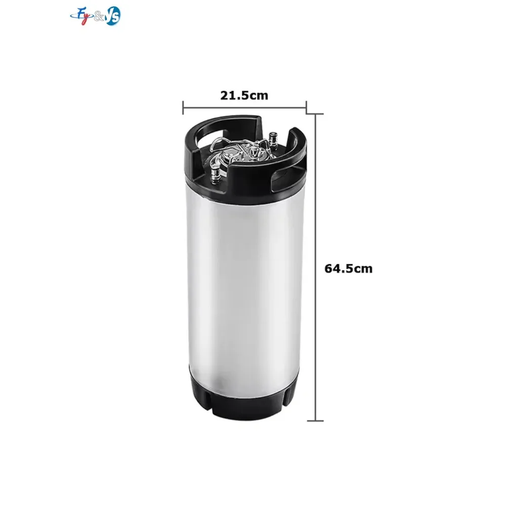 5 Gal Rubber Handle Corney Beer Keg 19L  Premium Stainless Steel Homebrew Growler Leak Proof Lid Soda Barrel Home Brew