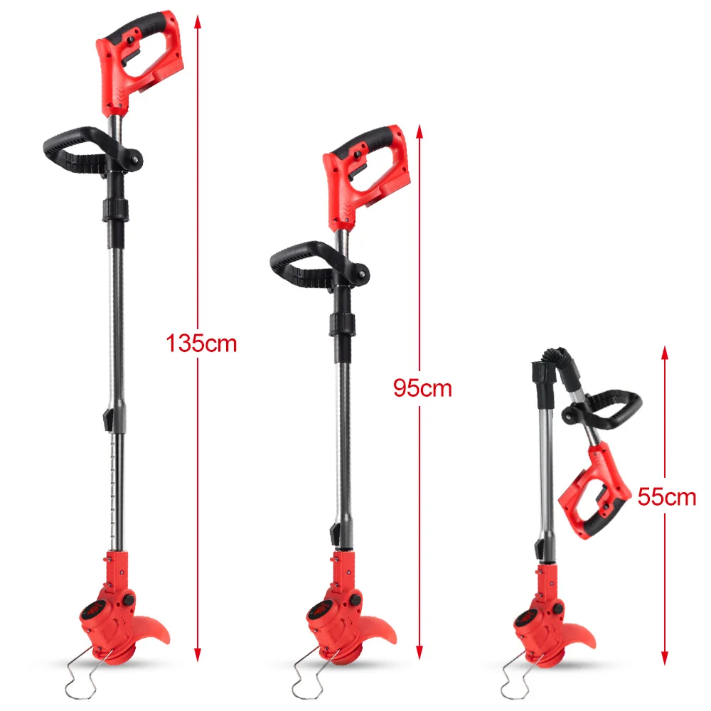 ONEVAN 무선 전기 잔디 트리머, 잔디 예초기 길이 조절 가능, 정원 가지치기 전동 공구, Makita18V 배터리용, 20000RPM