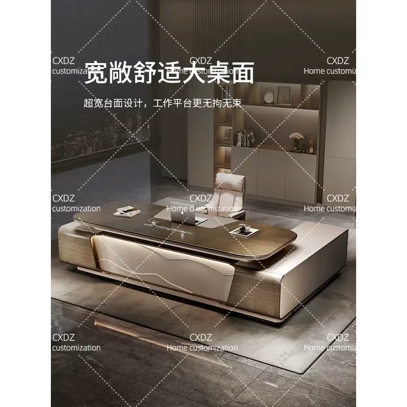 Modern Simple Executive Desk and Chair Set High End Office Table for Manager 2026 New Design