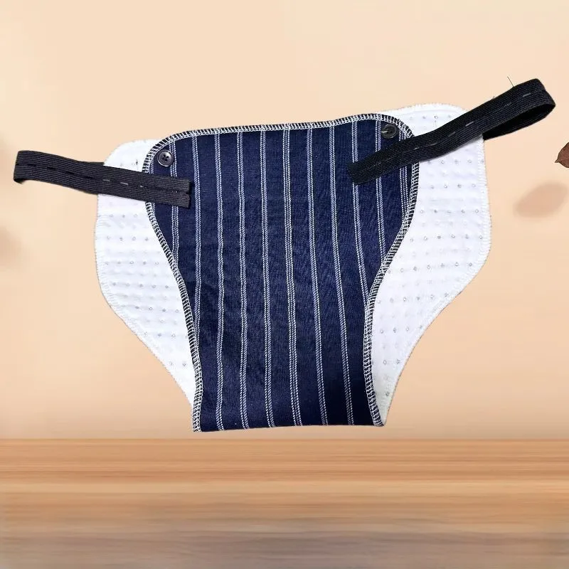 Adult Pure Cotton Washable Diaper Briefs With Waterproof Layer ABDL Nappies Cover Breathable Comfortable Underwear Reusable