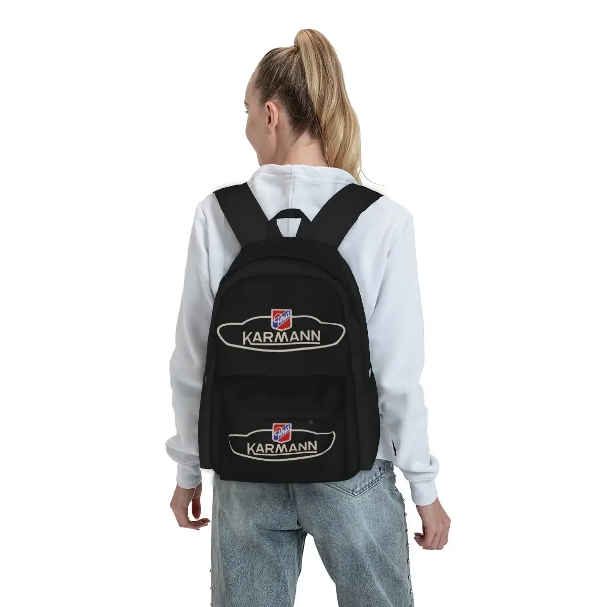 Karmann Ghia Emblem Backpacks Boys Girls Bookbag Students School Bags Cartoon Kids Rucksack Travel Rucksack Shoulder Bag