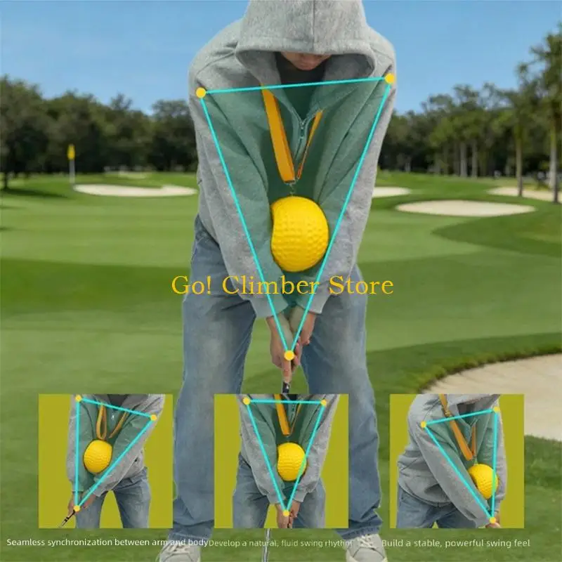Q84C Golfs Swing Arm Postures Corrector Golfs Swing Trainer Golfs Swing Connecting Balls Golfs Swing Corrector For Training