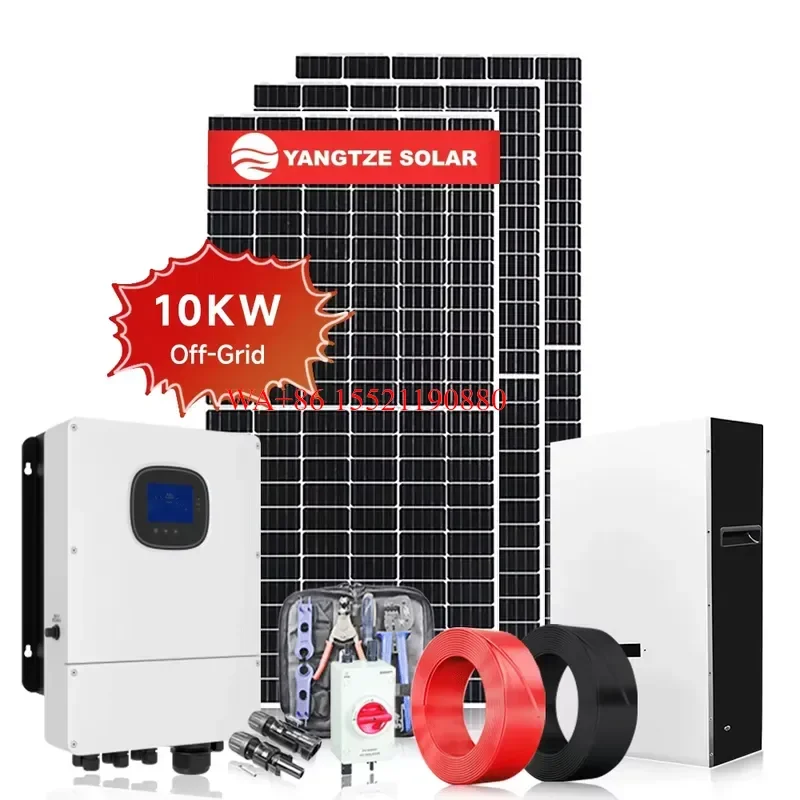 WMWMNU 10KW Solar Powered Electric Car Charging Station System High Efficiency with Lithium Ion Battery for Home Use