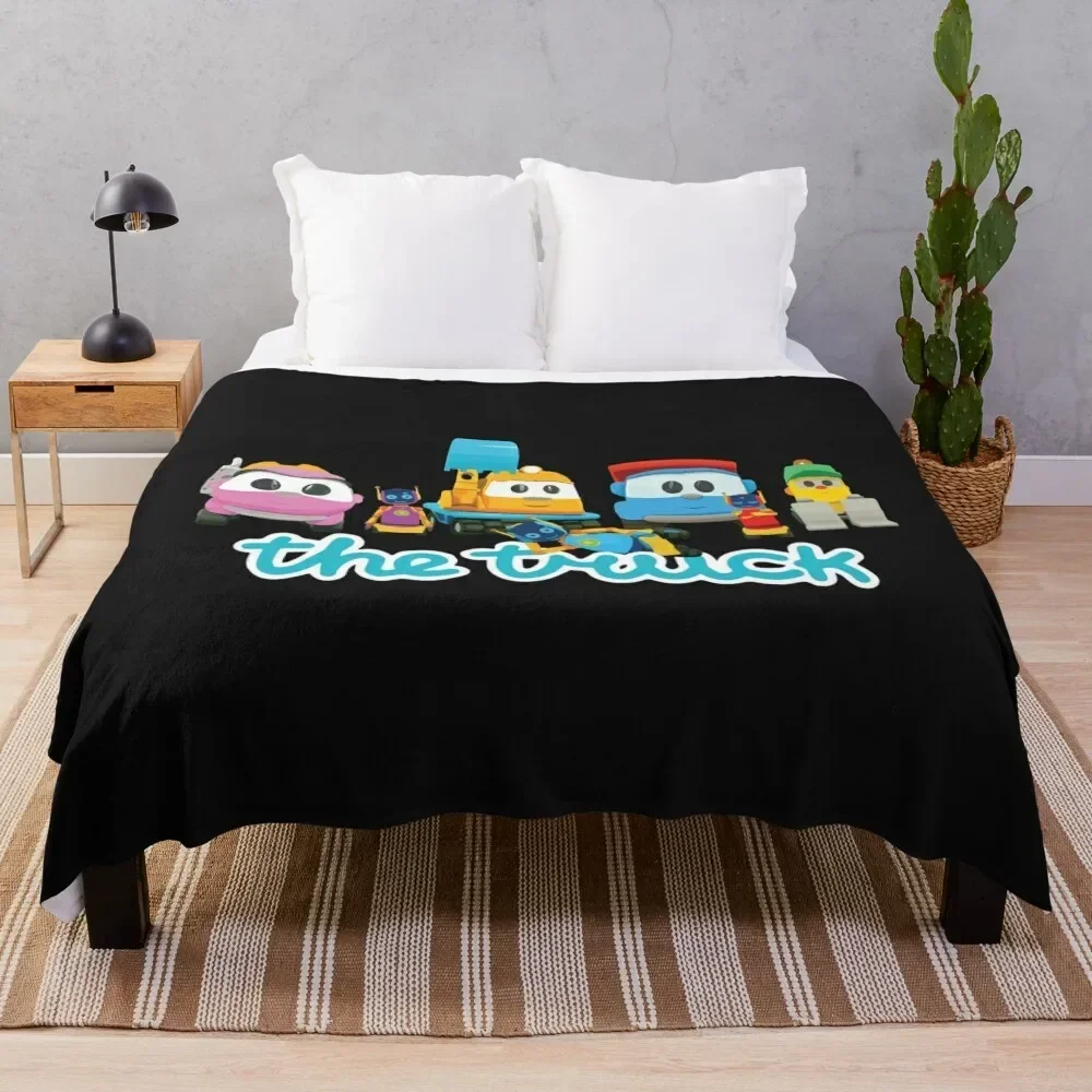 LEO the truck, LIFTY, SCOPP, ROBOTS LEA custom landscape order Sticker Throw Blanket Plush Winter beds Blankets