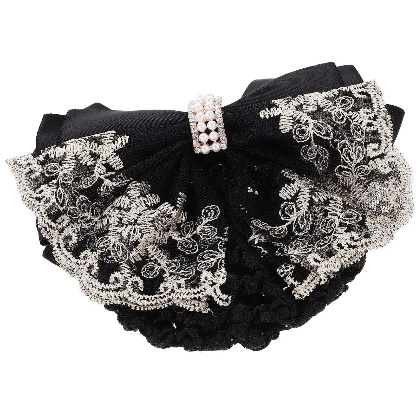 

2pcs Compact Hair Bun Clip For Women Lightweight Hairnet Barrette Hair Updo Accessory Bun Cover For Dance Ballet Work