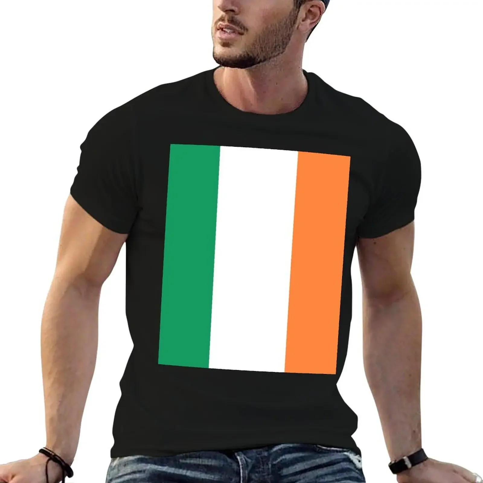 Flag of Ireland (bratach na héireann) - Irish Tricolor Flag T-Shirt cheap stuff plain rapper graphic tees mens clothes