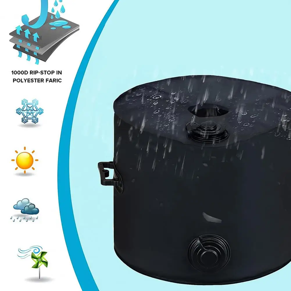 Folding Water Weight Bag Heavy-duty Water Filled Umbrella Base Weight Bag with Capacity Waterproof Design for Stability