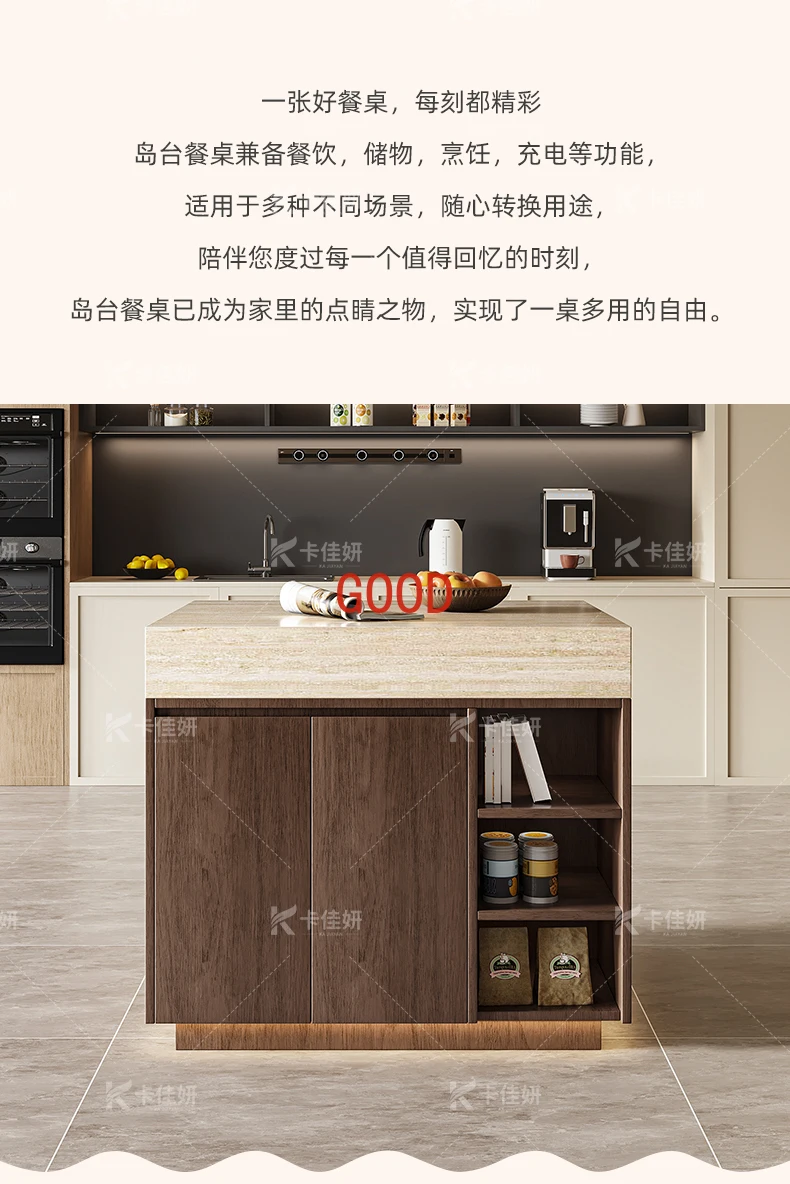 Placa de pedra semicírculo doméstico, mesa de jantar e cadeira, bonito