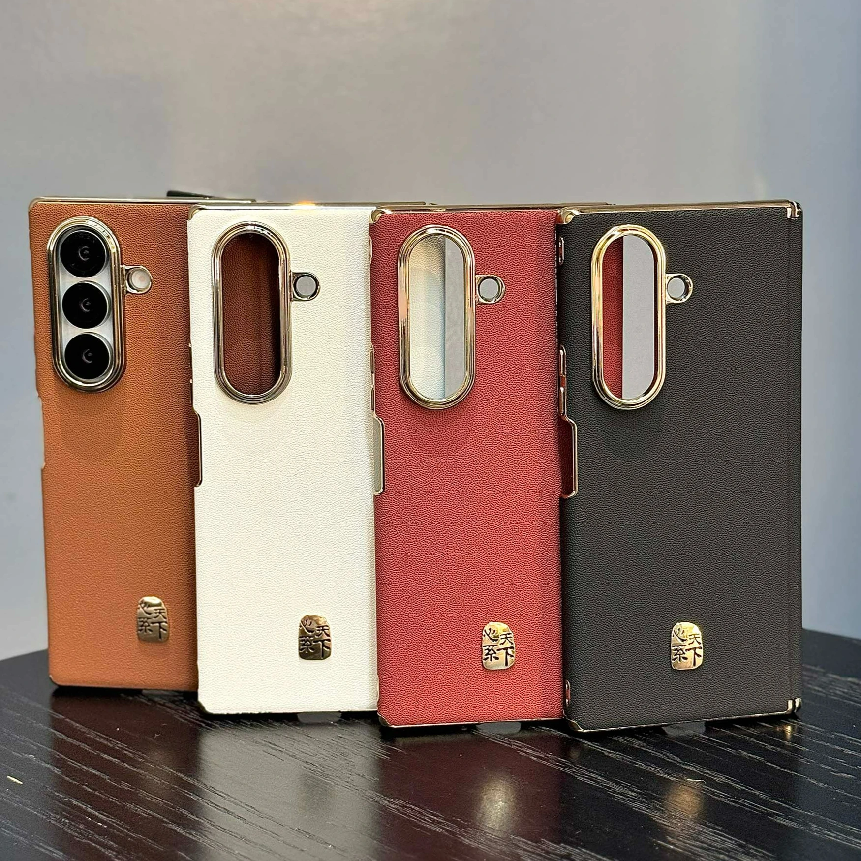 For Samsung Galaxy Z Fold 7 Case Ultra Thin Electroplated Matte Leather Folding Hinge Hard Back Cover Galaxy Zfold7 Accessories