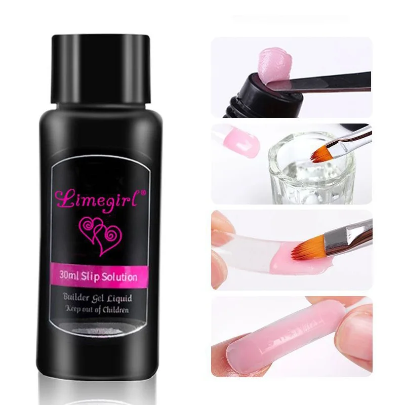 Set di colla per l'estensione delle unghie, set di manicure speciale per principianti, polvere glitter rosa, set di colla per smalto per unghie per terapia della luce per manicure