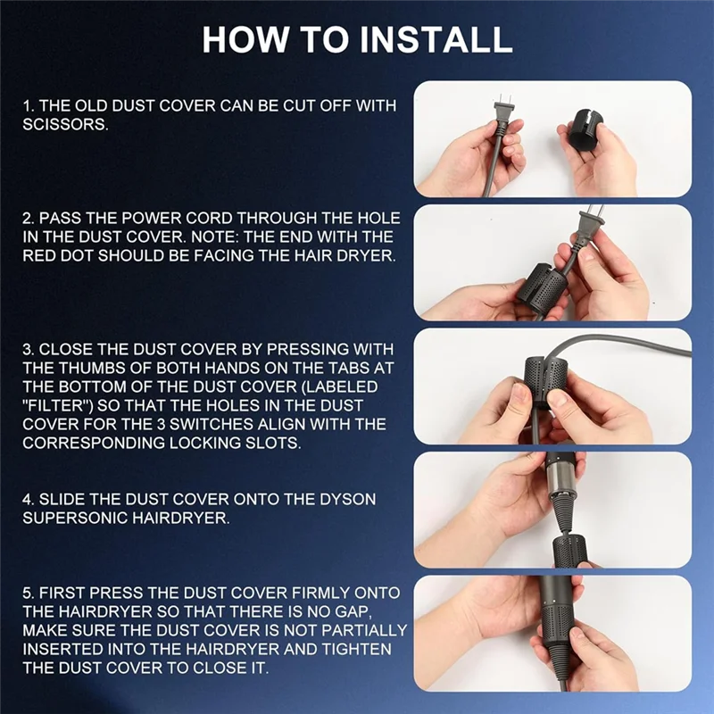 

A94E-Замена крышки фильтра фена для Dyson Supersonic HD01 HD03 HD08 HD15, запасные части для внешнего фильтра фена