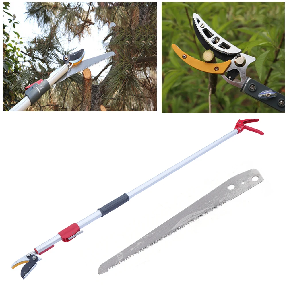 BYMAOCAR Telescopic Branch Cutter, Pruning Trimmer Long Reach Tree Pruner Pole Saw Cuttter for Courtyard Gardens