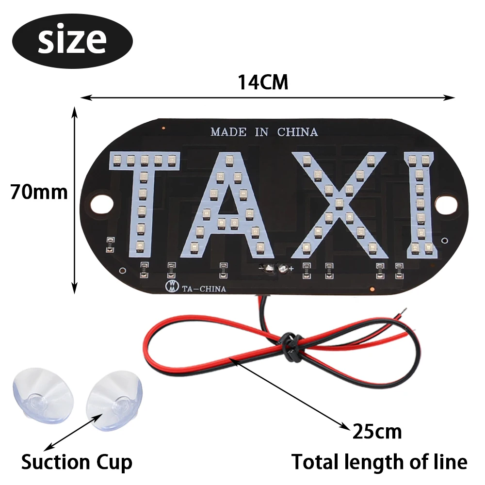 1PC Taxi Led Car Windscreen Cab Indicator Lamp 12V Sign Bulb Windshield Taxi Guiding lights Panel Blue LED Light accessories