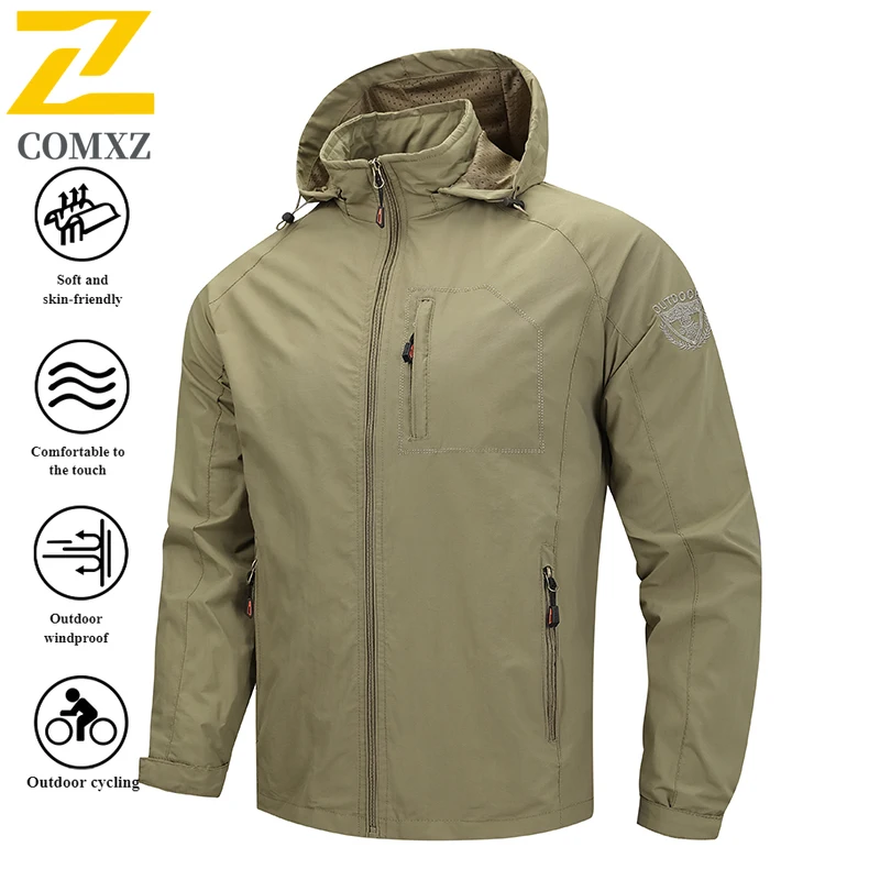

Men's Tactical Windbreaker Spring Autumn Water-Resistant Windproof Jacket Coat with Stand Collar for Urban Outdoor Travel 2025