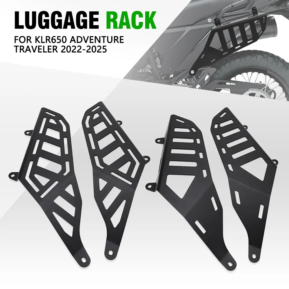 For Kawasaki KLR650 Adventure Traveler ABS 2022-2025 Side Panniers Rack Fit Saddlebag Support Bar Mount Luggage Rack Bracket