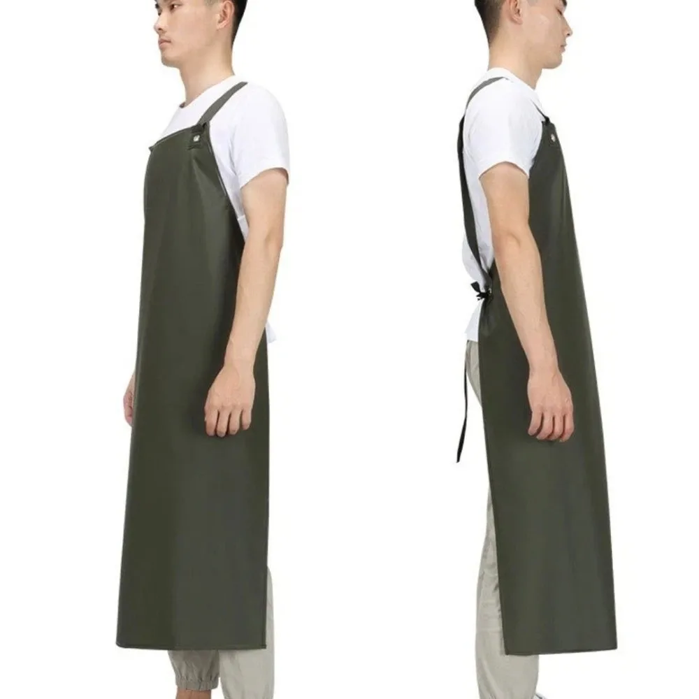 Portable Waterproof Oil Proof Apron PU Breathable Work Apron Protective Gear Household Cleaning Apron Breeding Factory