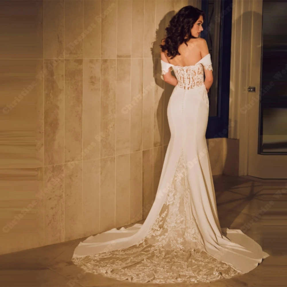 Sweetheart Collar Women Bridal Gowns Elegant Satin Fabric Wedding Dresses Mopping Length Beach Ball Vestido De Novia Customized