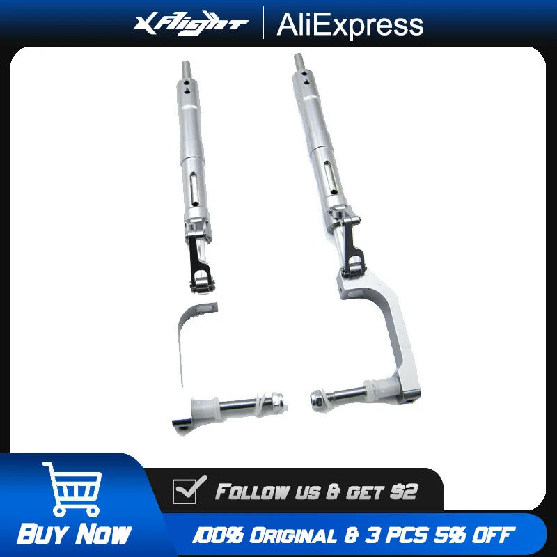 Train d'atterrissage absorbant les chocs Mustang P-51, jambe de force en métal usiné CNC pour modèle d'avion RC